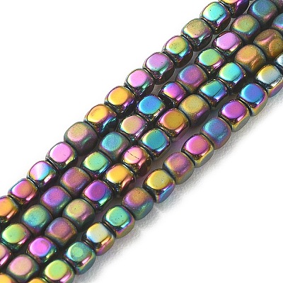 PVD Vacuum Plating Electroplate Non-magnetic Synthetic Hematite Beads Strands G-YW0001-48C-1