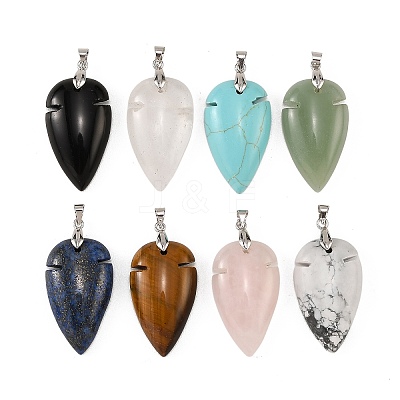 Natural & Synthetic Mixed Gemstone Pendants G-H359-04P-1