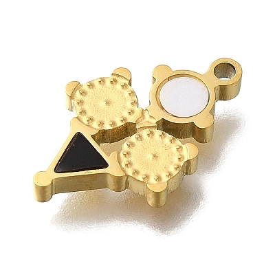 Ion Plating(IP) 304 Stainless Steel Manual Polishing Charms STAS-M059-02G-03-1