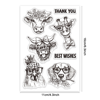 Custom Summer Theme PVC Plastic Clear Stamps DIY-WH0631-0758-1