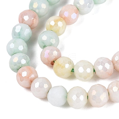 Anti-Tarnish Electroplate Glass Beads Strands EGLA-N027-02A-02-1