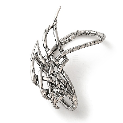 316 Surgical Stainless Steel Cuff Earrings EJEW-E300-23AS-01-1