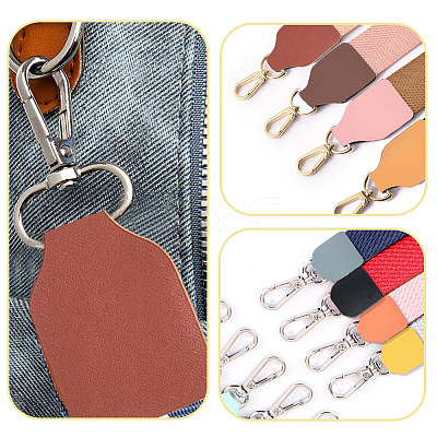8 Bags 8 Colors Cowhide Purse Suspension Clasps Bag Strap Connector Fabric PURS-CL0001-04A-1