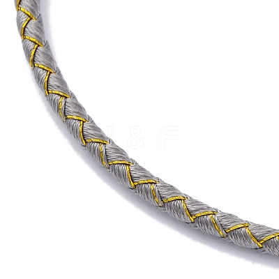 Polyester Cord Braided Bracelet Makings MAK-Z003-01G-13-1