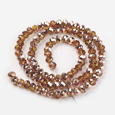 Electroplate Transparent Glass Beads Strands EGLA-A034-T3mm-N07-1