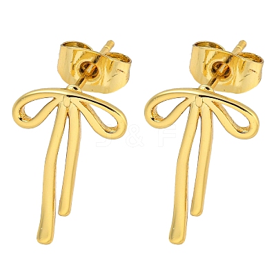 Brass Stud Earrings for Women EJEW-P275-02G-1
