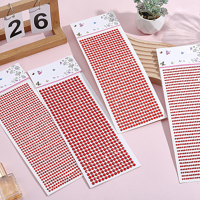 4 Sheets 4 Styles Acrylic Self Adhesive Stickers DIY-GF0014-71C-1