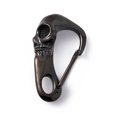 304 Stainless Steel Push Gate Snap Keychain Clasps STAS-G290-01B-1