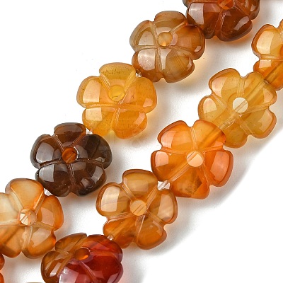 Natural Red Agate Beads Strands G-H023-B21-01-1
