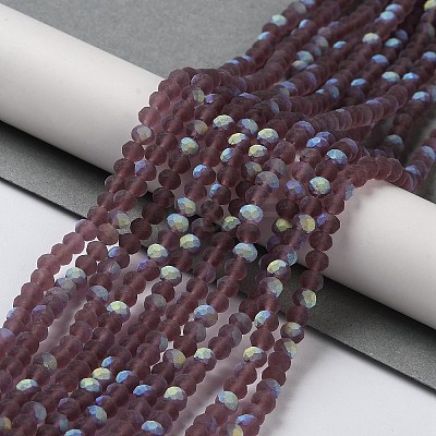 Transparent Glass Beads Strands EGLA-A034-T4mm-MB13-1