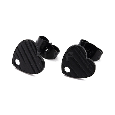 304 Stainless Steel Stud Earring Findings Ion Plating(IP) STAS-I183-03A-EB-1