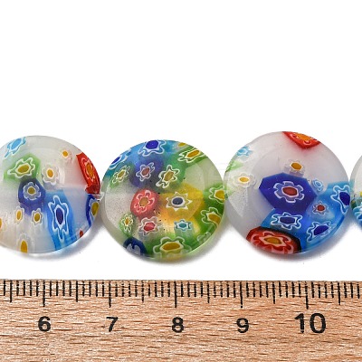 Handmade Millefiori Glass Beads Strands LK139-1