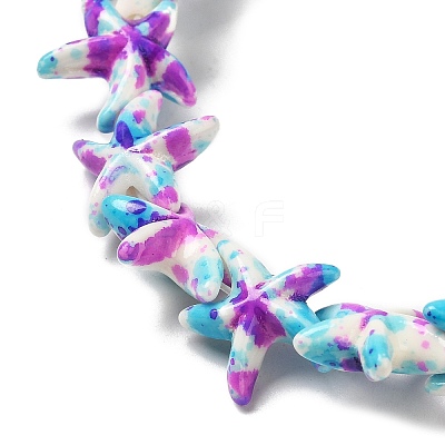 Synthetic Turquoise Dyed Beads Strands G-P507-04E-1