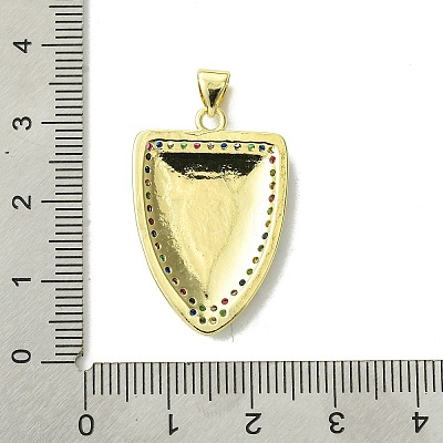 Mother's Day Real 18K Gold Plated Brass Micro Pave Cubic Zirconia Pendants KK-H472-15G-01-1