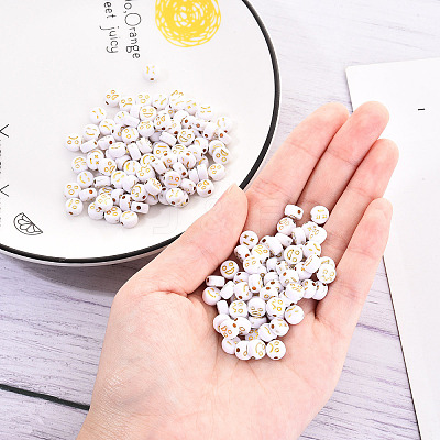 Opaque White Acrylic Beads MACR-YW0001-21B-1