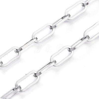Tarnish Resistant 304 Stainless Steel Paperclip Chains CHS-D030-02P-1