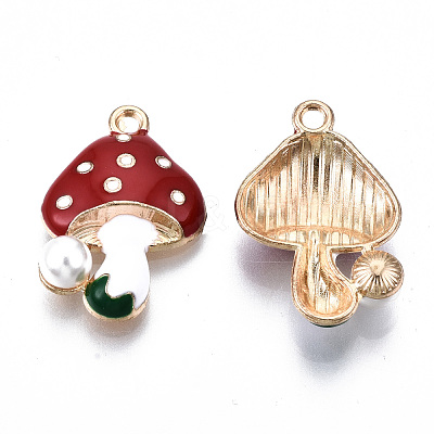 Autumn Theme Eco-Friendly Alloy Enamel Pendants ENAM-Q437-045-NR-1
