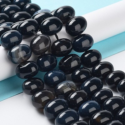 Natural Agate Beads Strands G-G021-03A-01-1