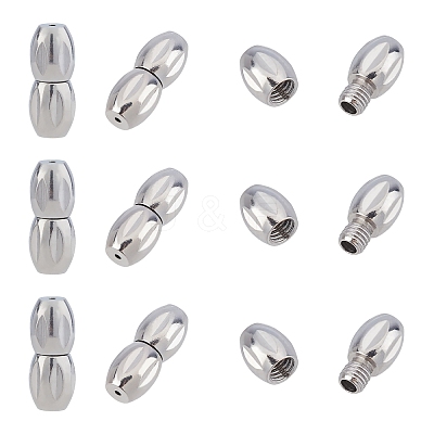 Tarnish Resistant 304 Stainless Steel Screw Clasps STAS-L135-02-1