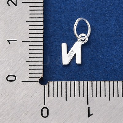 925 Sterling Silver Letter Charms STER-C012-01S-N-1