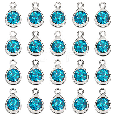 20Pcs Faceted Glass Charms RGLA-TADJ0001-01J-1