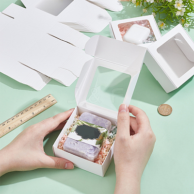 Foldable Creative Kraft Paper Mailer Boxes with Visible Window CON-WH0113-08B-03-1