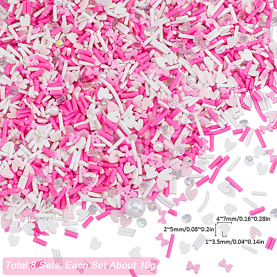 Valentine's Day Lip Handmade Polymer Clay Sprinkles Mix CLAY-SC0001-97A-1