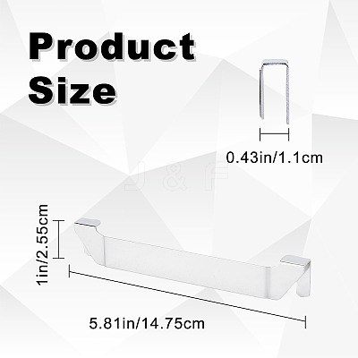 304 Stainless Steel Barbecue Tool Holder Clips TOOL-WH0155-06P-1