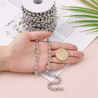 Tarnish Resistant 304 Stainless Steel Ball Chains CHS-A002B-1.5mm-1