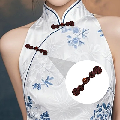 12Pcs Polyester Resin Cheongsam Buckle for Chinese Formal Dress DIY-CY0001-86D-1