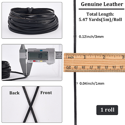 5M Cowhide Leather Cords for DIY Craft WL-GF0001-25A-01-1
