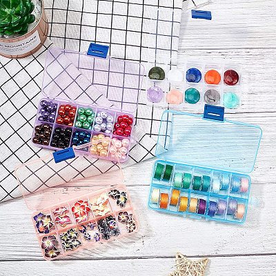 Rectangle Plastic Bead Storage Containers CON-PH0001-14-WH-1