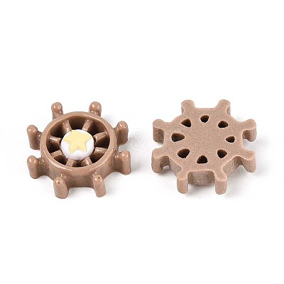Gear Opaque Resin Cabochons CRES-T025-36-1