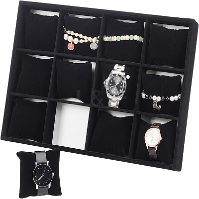 Velours Wooden Bracelet/Bangle/Watch Displays BDIS-WH0003-01-1