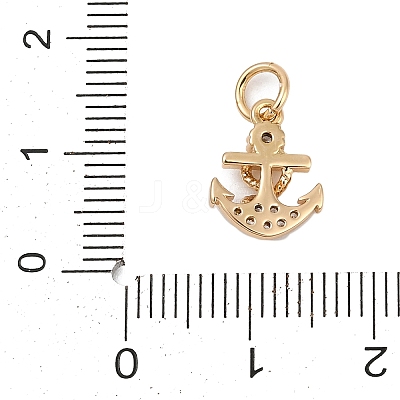 Brass Micro Pave Cubic Zirconia Charms KK-Q096-03A-G-1