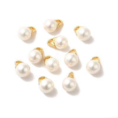 Shell Round Charms FIND-C046-01G-1