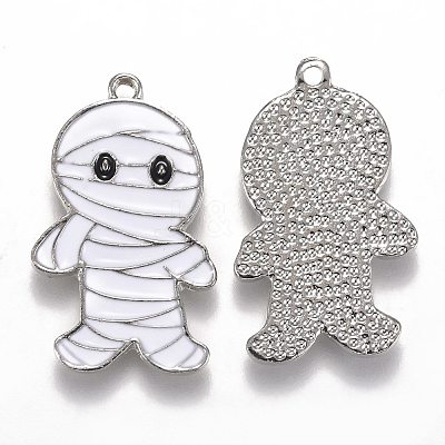 Halloween Theme Alloy Enamel Pendants X-ENAM-J649-09P-1