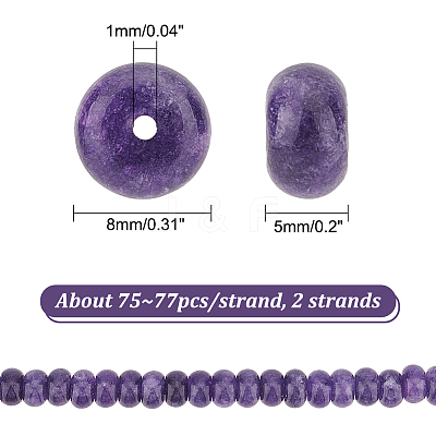 2 Strands Natural Amethyst Beads Strands G-NB0004-92-1