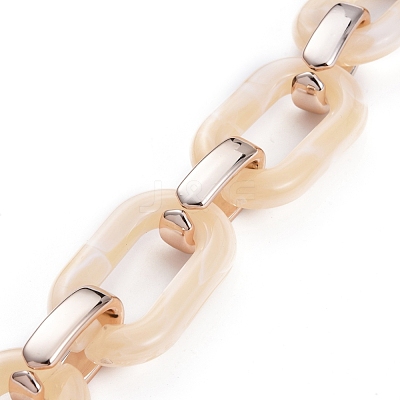 Handmade Acrylic Cable Chains AJEW-JB00634-01-1