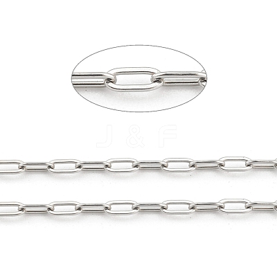 Non-Tarnish 304 Stainless Steel 
Paperclip Chains STAS-H111-03P-1