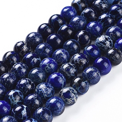 Natural Imperial Jasper Beads Strands G-G814-07-8mm-02-1