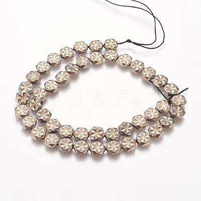 Electroplated Non-magnetic Synthetic Hematite Beads Strands G-K259-06H-1