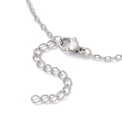 304 Stainless Steel Cross Link Bracelets for Women BJEW-JB12360-01-1