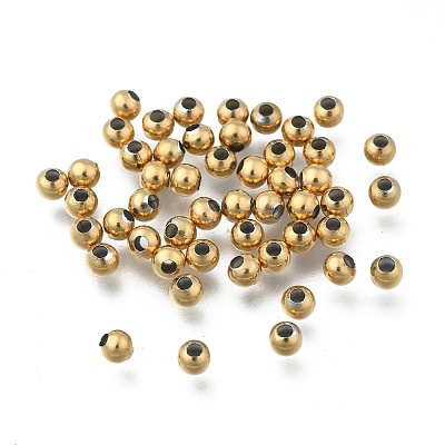 Round PVD Vacuum Plating 304 Stainless Steel Beads LS-X-STAS-F105-03-4mm-1