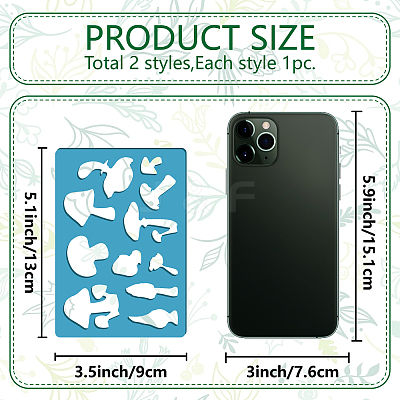 Acrylic Earring Handwork Template DIY-WH0359-032-1