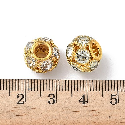 Brass Rhinestone Beads KK-A267-03C-01G-1