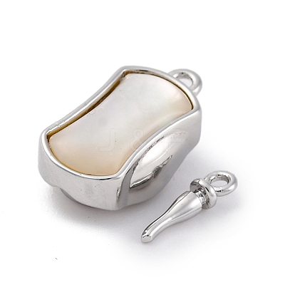 Rectangle Brass Box Clasps KK-P291-48P-02-1