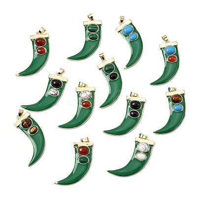 Natural & Synthetic Mixed Gemstone Pendants KK-H267-012G-01-1