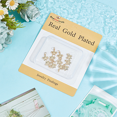 14Pcs Brass Charms KK-BBC0012-62-1