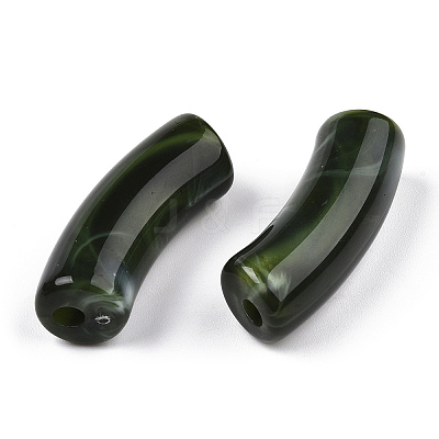 Opaque Two Tone Color Acrylic Beads MACR-ZX023-01B-1